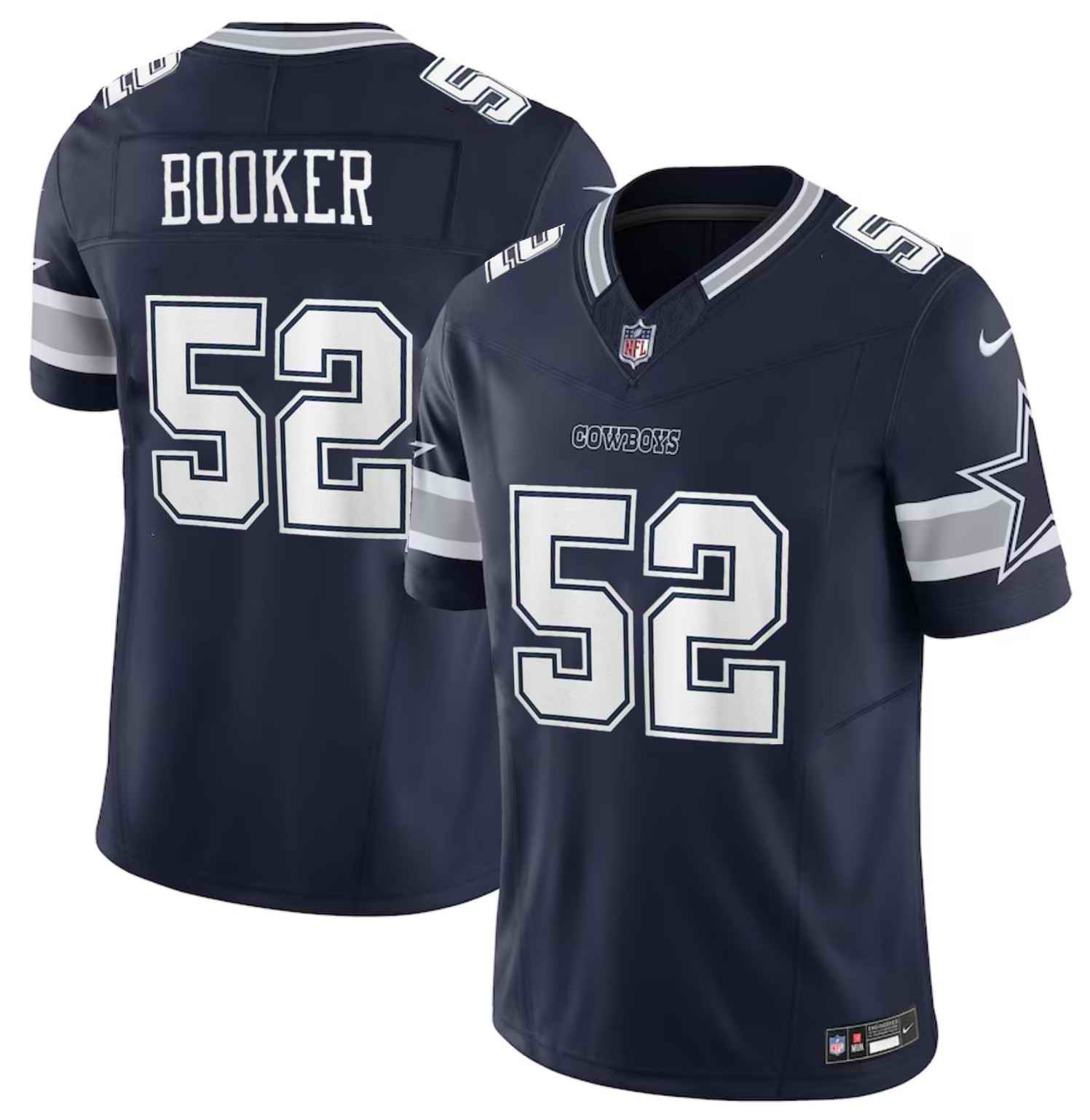 Men's Dallas Cowboys #52 Tyler Booker Navy 2025 F.U.S.E Draft Vapor Untouchable Limited Stitched Football Jersey